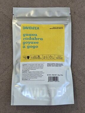 2/$20 Sealed! Davidstea GUAVA CADABRA Loose Leaf Tea 50g Retired Davids Tea